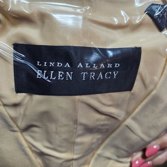 Easter Spring Blazer Linda Allard Ellen Tracy Womens Cream Silk  Size S - Picture 11 of 11